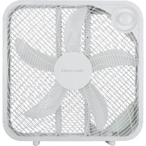 1 PK, Denali Aire 20 In. 3-Speed White Weather Resistant Box Fan