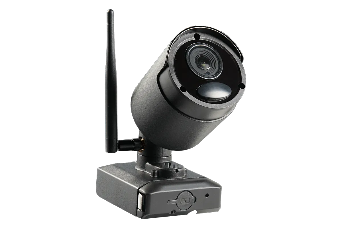 1080p Wire Free Camera System with Four Battery Powered Metal Cameras, 65ft Night Vision, Two-Way Audio, and a 1TB Hard Drive