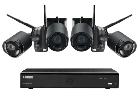 1080p Wire Free Camera System with Four Battery Powered Metal Cameras, 65ft Night Vision, Two-Way Audio, and a 1TB Hard Drive