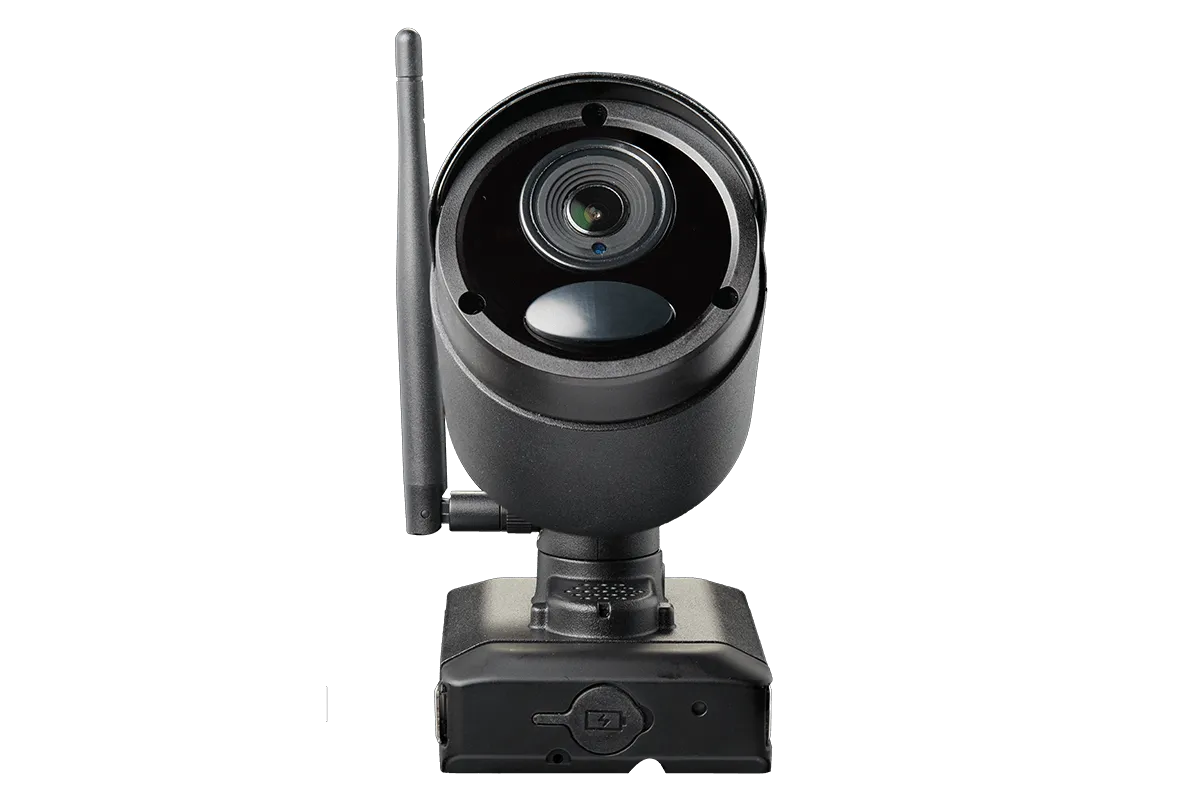 1080p Wire Free Camera System with Four Battery Powered Metal Cameras, 65ft Night Vision, Two-Way Audio, and a 1TB Hard Drive