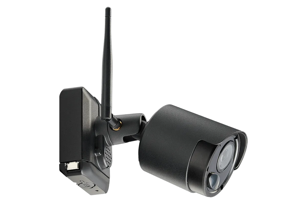 1080p Wire Free Camera System with Four Battery Powered Metal Cameras, 65ft Night Vision, Two-Way Audio, and a 1TB Hard Drive