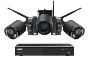 1080p Wire Free Camera System with Three Battery Powered Metal Cameras, 65ft Night Vision, Two-Way Audio, and a 1TB Hard Drive