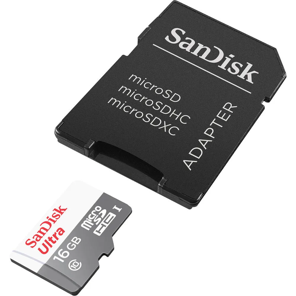 3 Packs SanDisk 16GB Ultra UHS-I microSDHC Memory Card with SD Adapter