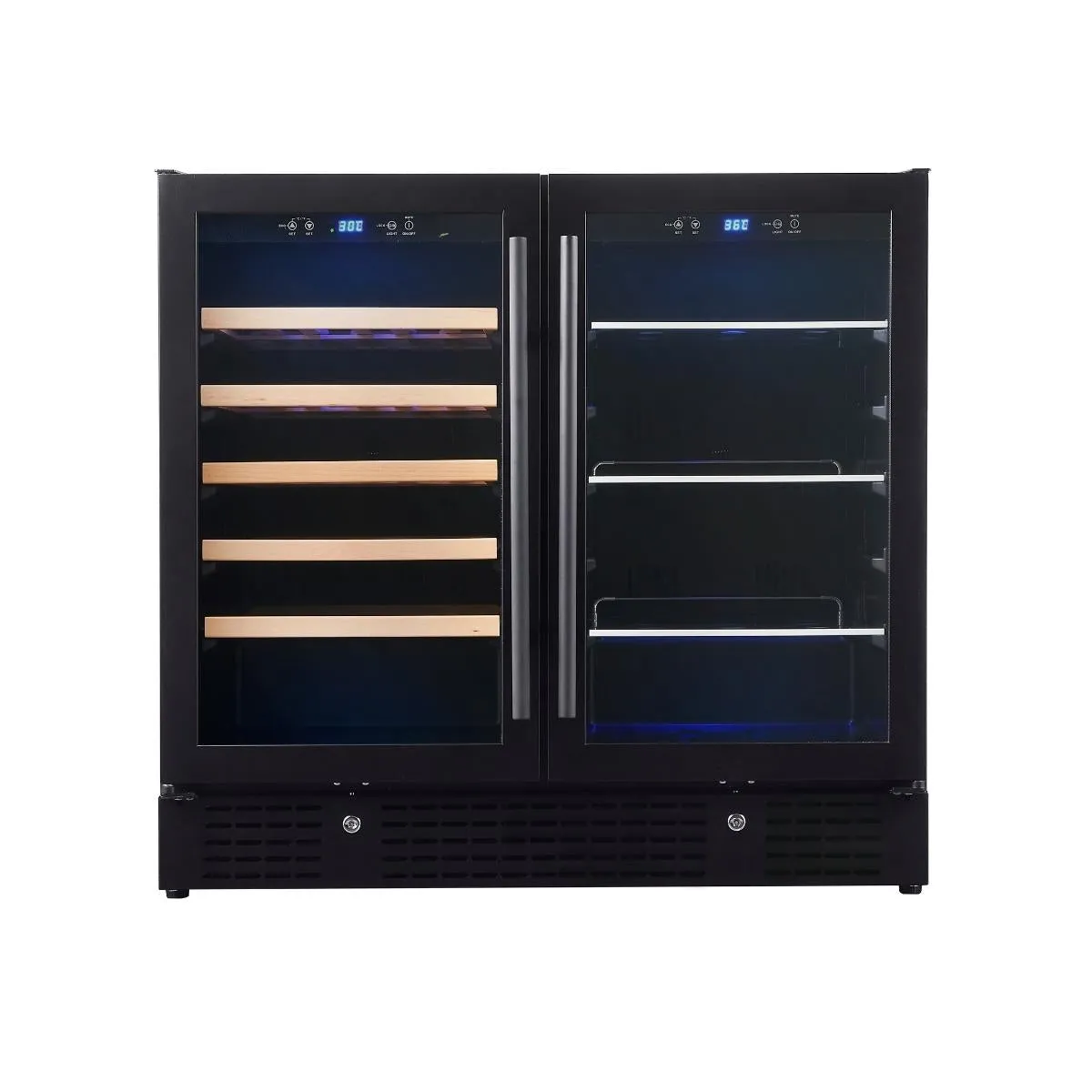 36" Beer and Wine Cooler Combination with Low-E Glass Door