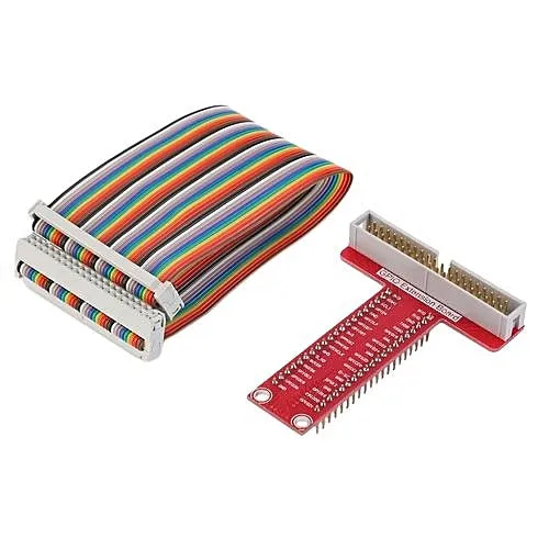 40 Pin Red GPIO Extension Board for Raspberry Pi With Cable