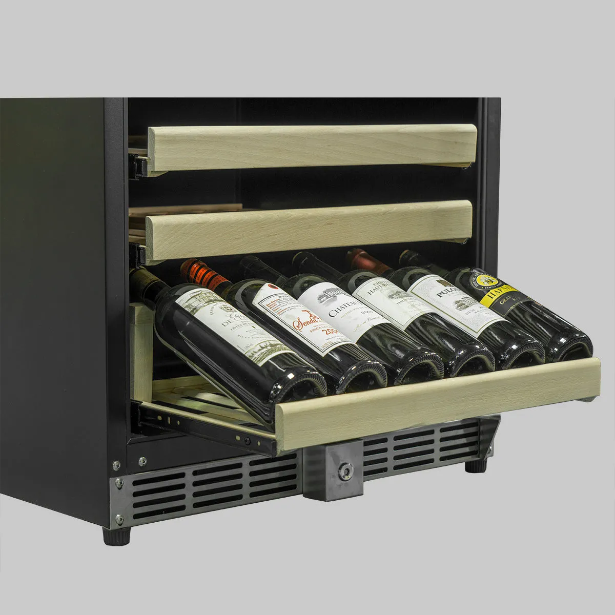 44 Bottles 24 Inch Under Counter Dual Zone Wine Cooler Drinks