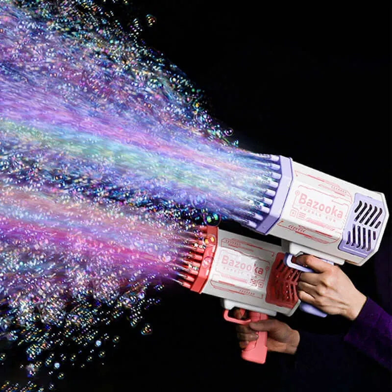 69-Hole Bubble Gun Rocket - Automatic Blower with Lights for Kids | Perfect Gift