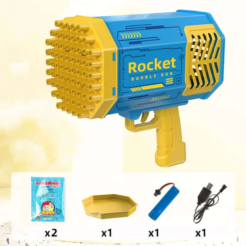 69-Hole Bubble Gun Rocket - Automatic Blower with Lights for Kids | Perfect Gift