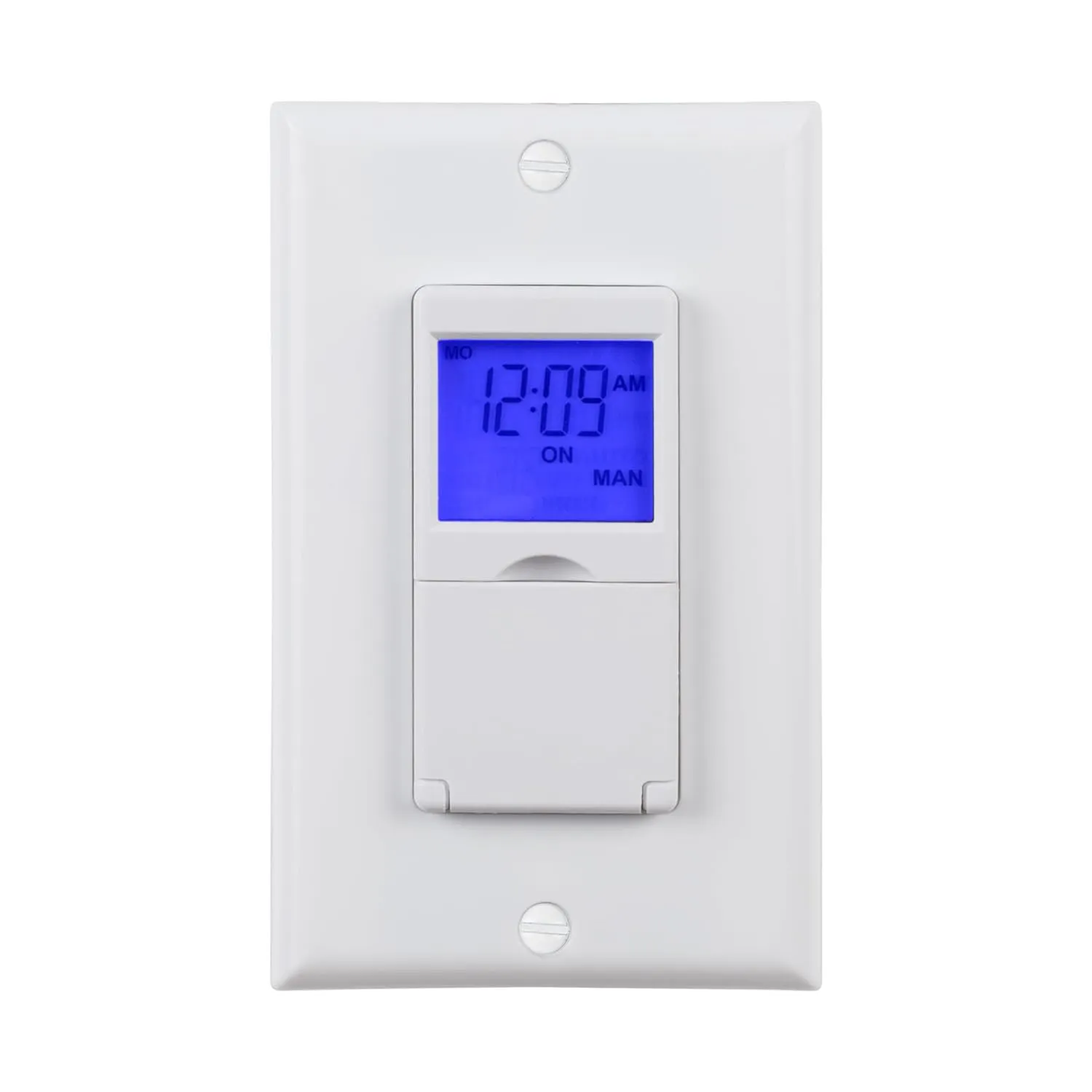 7 Day Programmable In-Wall Timer Switch, Single Bole 3 Way Use Blue Backlight BN-LINK