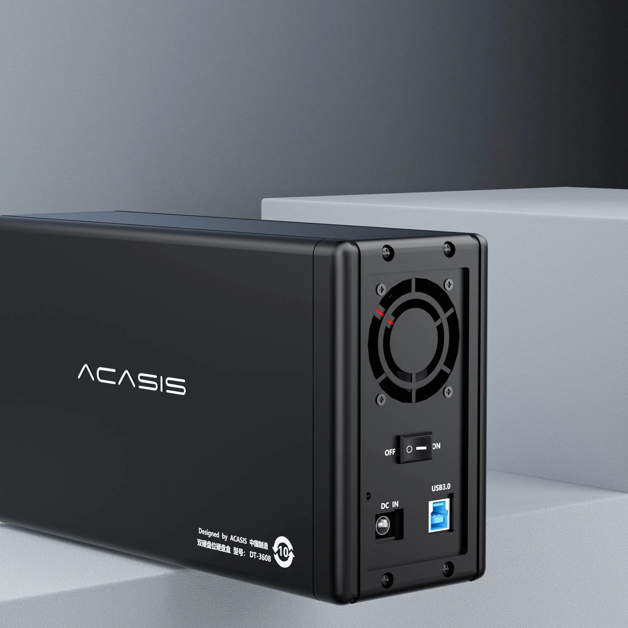 Acasis USB 3.0 2 Bays 3.5 Inch SATA Array Cabinet with RAID Function