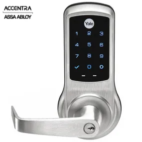 Accentra (Formerly Yale) - NTB622 Cylindrical Lever Set - w/ NexTouch Capacitive Touchscreen - Schlage C - Satin Chrome - w/ Key Override