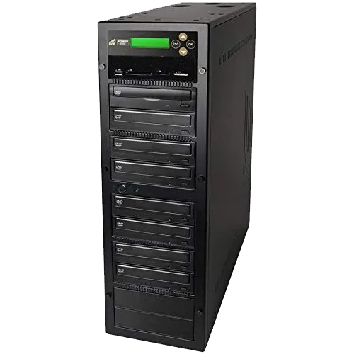 Acumen Disc 1 to 7 DVD Multimedia Backup Duplicator - Flash Media (CF / SD / USB / MMS) to Multiple Discs (DVD/CD) Copier Tower System (AD07-MM)