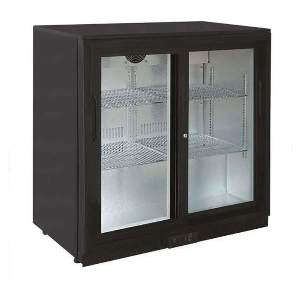 Alpha Commercial Under Bench Bar Cooler 2 Door 205L Black