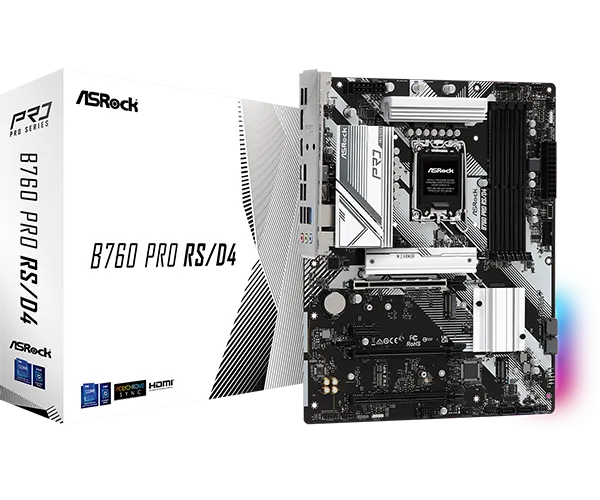 ASRock B760 Pro RS/D4 DDR4,LGA 1700 ATX Motherboard