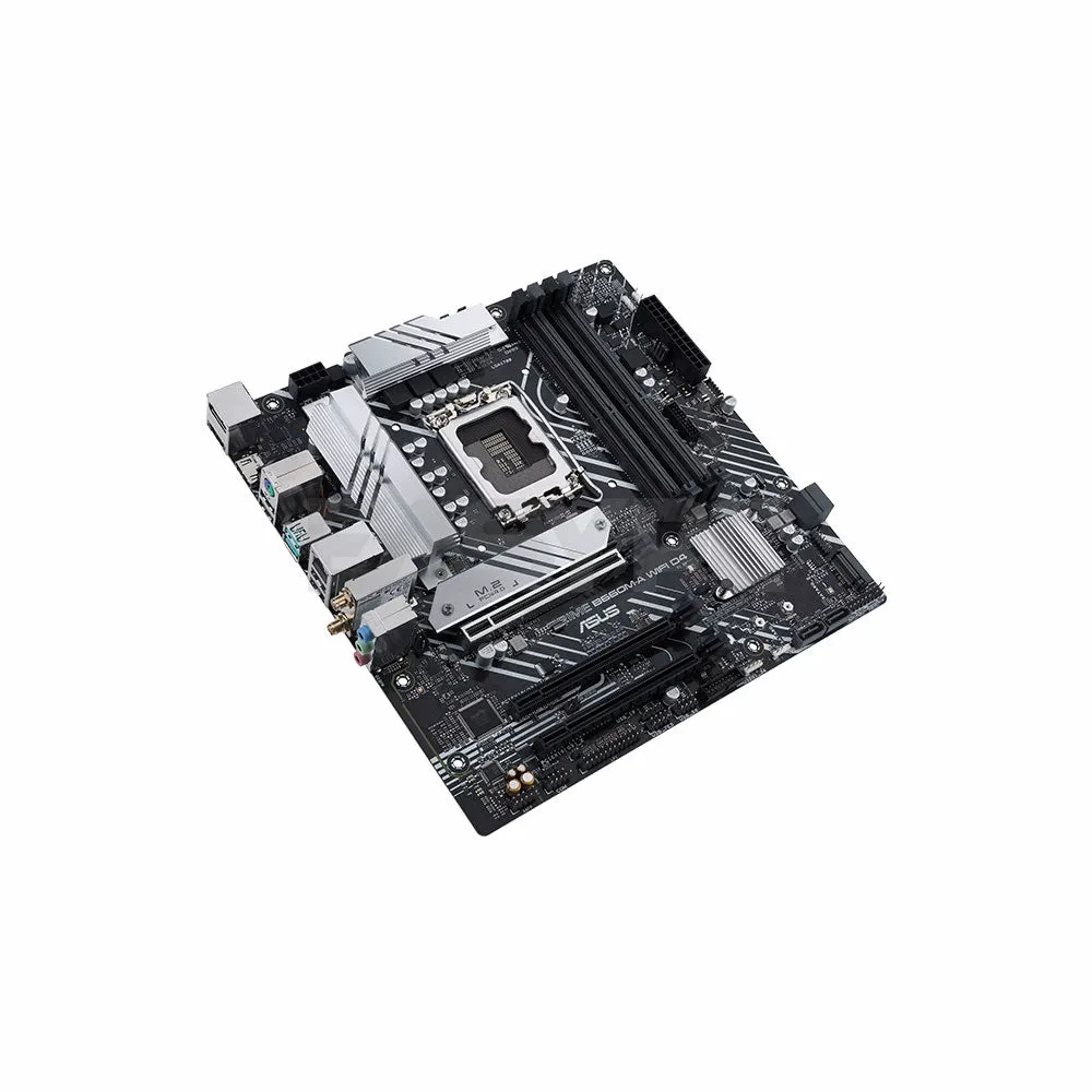 Asus Prime B660M-A WIFI D4 VRM heatsink, M.2 heatsink, Socket LGA 1700 Ddr4 Gaming Motherboard