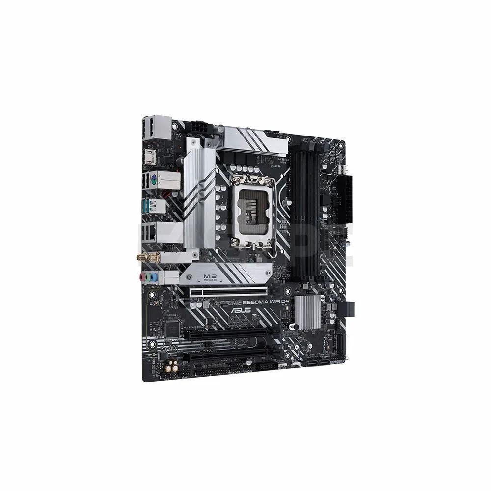 Asus Prime B660M-A WIFI D4 VRM heatsink, M.2 heatsink, Socket LGA 1700 Ddr4 Gaming Motherboard