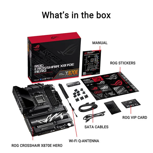 ASUS ROG CROSSHAIR X870E HERO DDR5,Socket AM5 ATX Motherboard