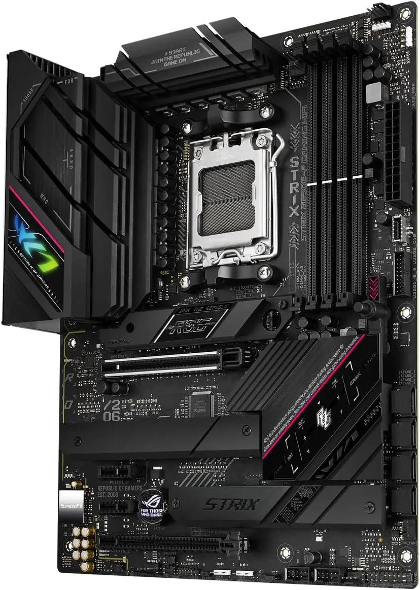 Asus Rog Strix B650E-F Gaming WiFi ATX Motherboard, AMD AM5, DDR5, PCIe 5.0, Aura Sync RGB