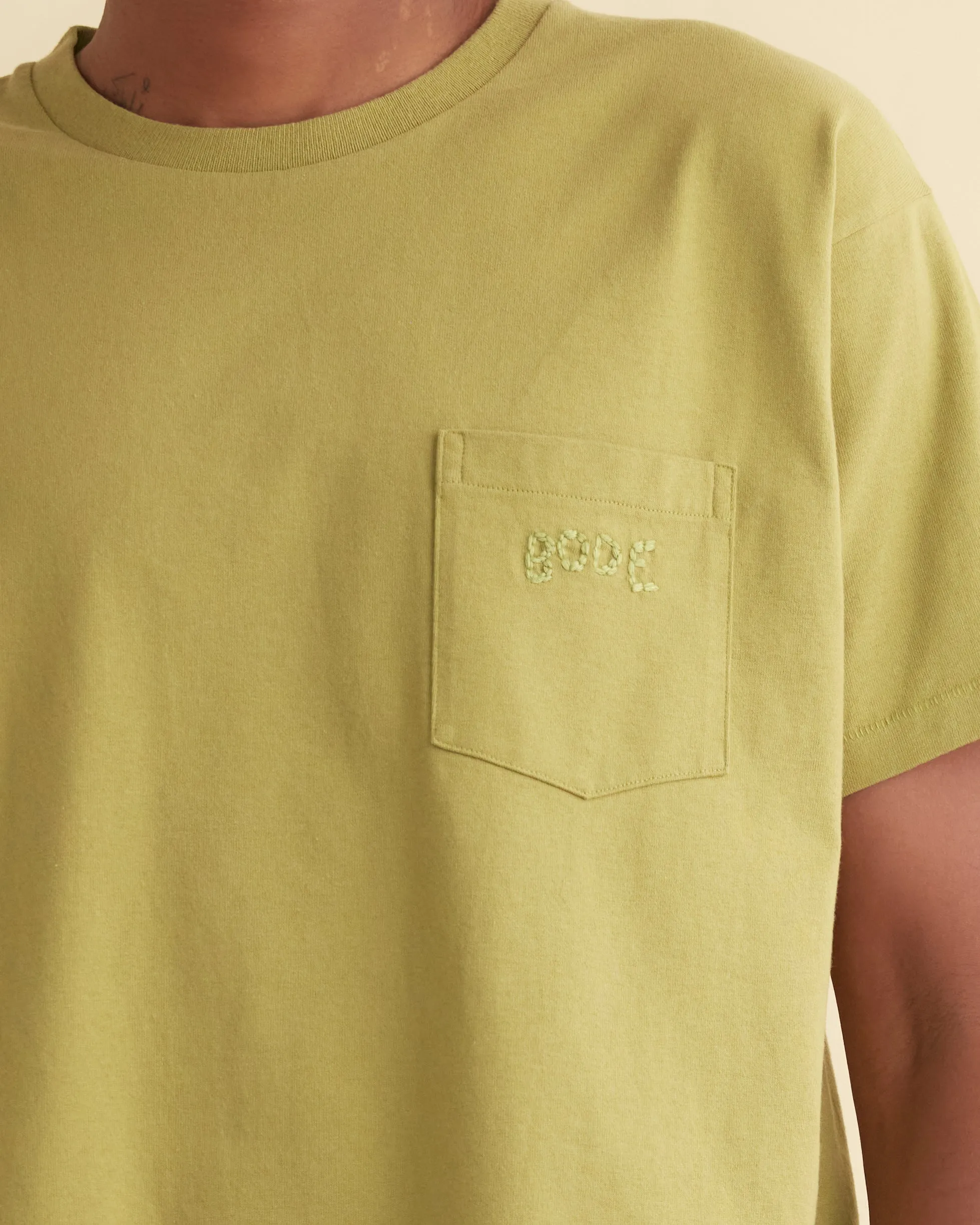 Bode Embroidered Pocket Tee