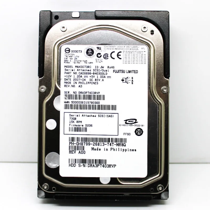 Dell 0H8799 73GB 15000RPM SAS 3.5" Hard Drive Fujitsu MAX3073RC