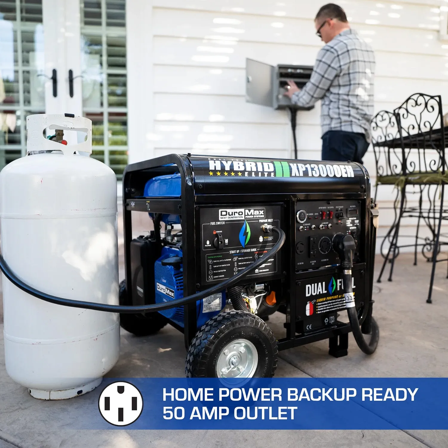 DuroMax XP13000EH Dual Fuel Portable Generator | 13,000 Watts