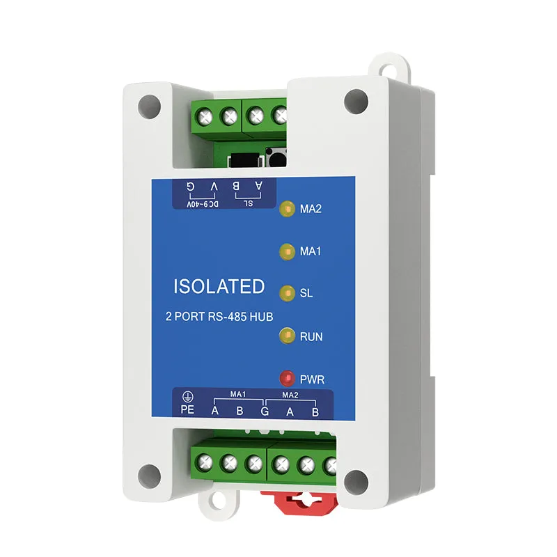 EBYTE E810-R21 Industrial 2way Cache Type RS485 to 1way RS485 Hub DC 9~40V Optical Isolation Multi to one Hub  ESD Protection