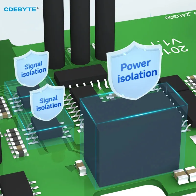 EBYTE E810-R41 RS485 Hub Industrial Grade 4-way RS485 to 1-way RS485 DC 9~40V Optical Isolation Cached RS485 Isolated Hubs