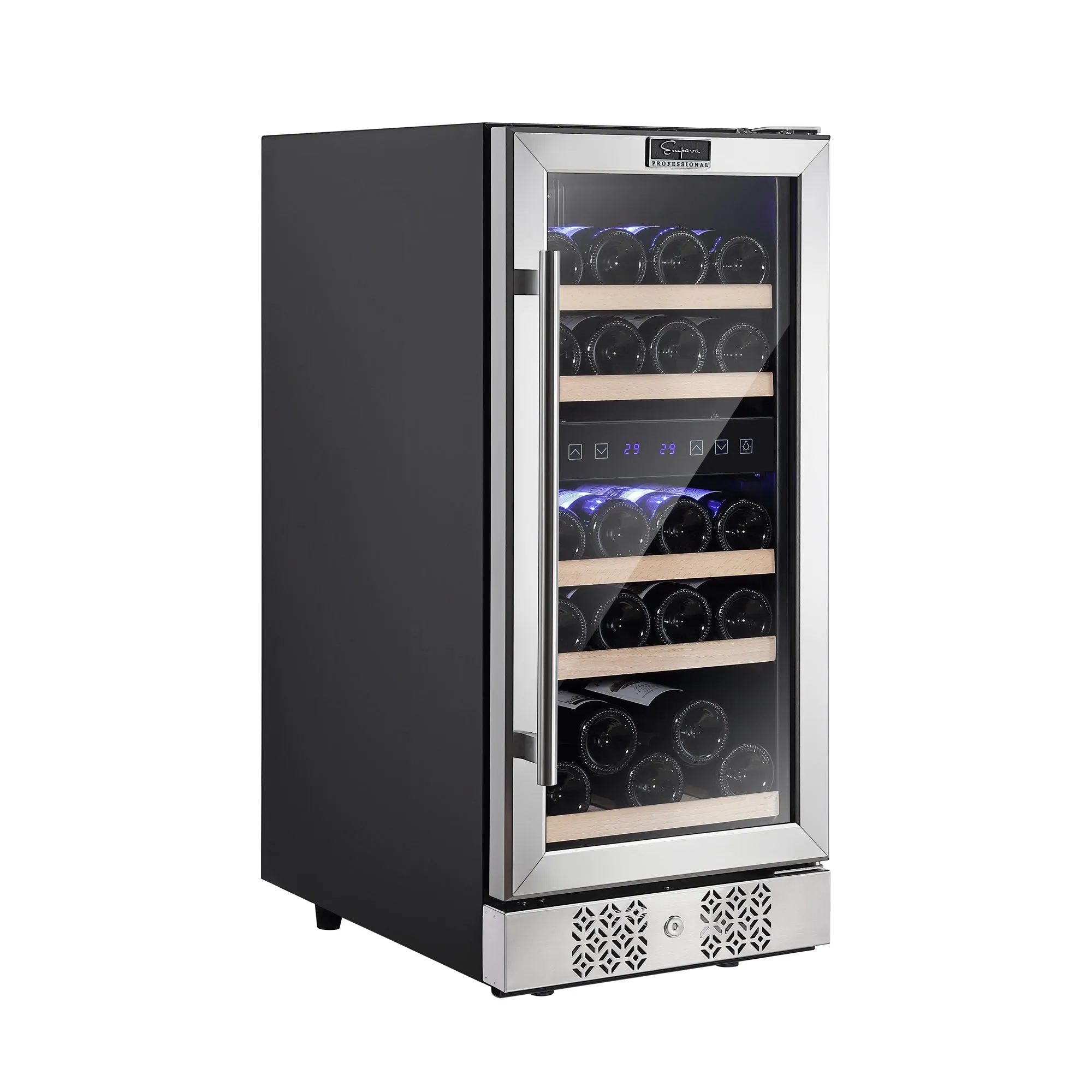 Empava WC02D 15 Inch Dual Zone Small  Wine Fridge