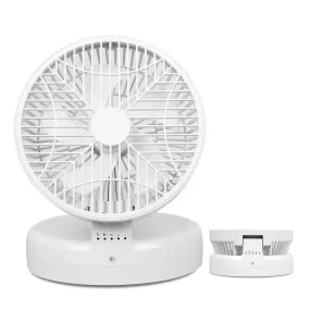 Foldable Desk Fan with 4 Wind Speeds Type-C Rechargeable Wall-Mounted