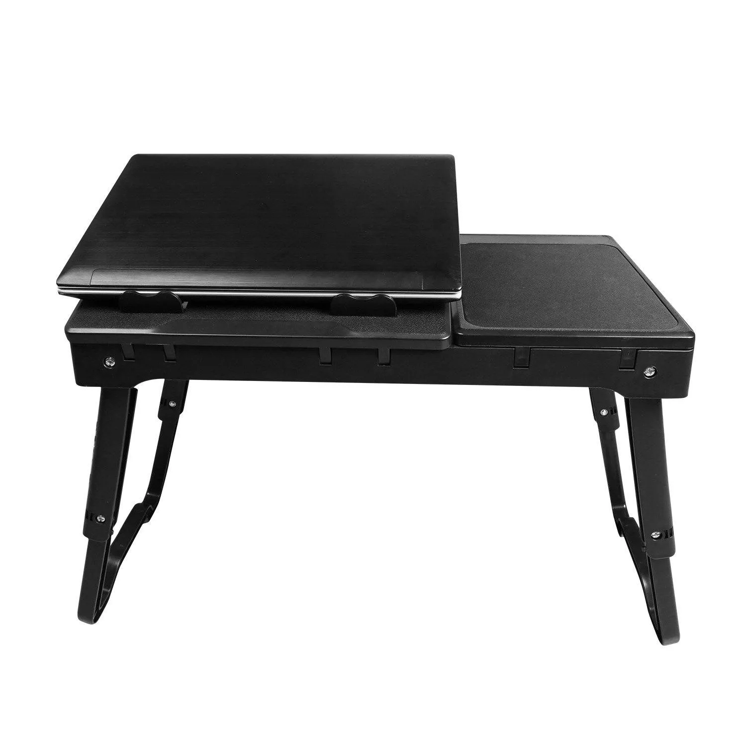 Foldable Laptop Table Bed Notebook Desk with Cooling Fan Mouse Board