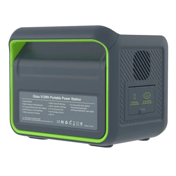 GIZZU Hero Core 512WH/800W UPS Fast Charge LIFEPO4 Portable Power Station