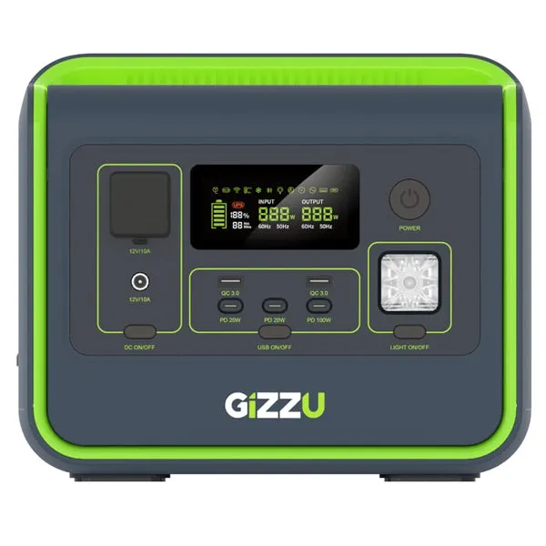 GIZZU Hero Core 512WH/800W UPS Fast Charge LIFEPO4 Portable Power Station