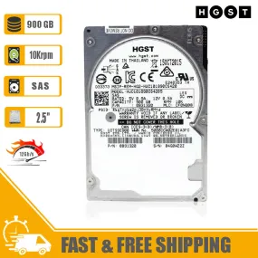 HGST (SAS) 2.5" Internal Hard Drive 900GB 10Krpm 12Gbs 0B31320 HUC101890CS4205