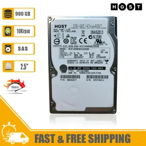 HGST (SAS) 2.5" Internal Hard Drive 900GB 10Krpm 64MB 0B26037, HUC109090CSS600