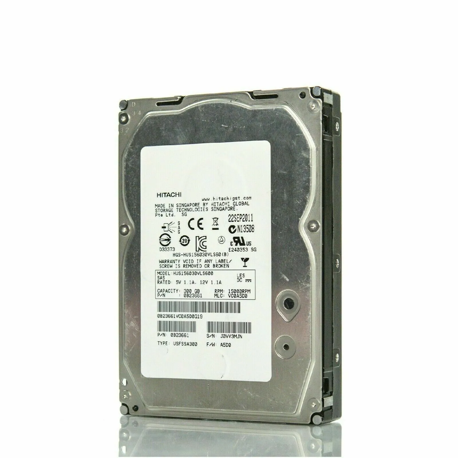 Hitachi (SAS) 15K600 3.5" Server Hard Drive 300GB 15k 0B23661 HUS156030VLS600