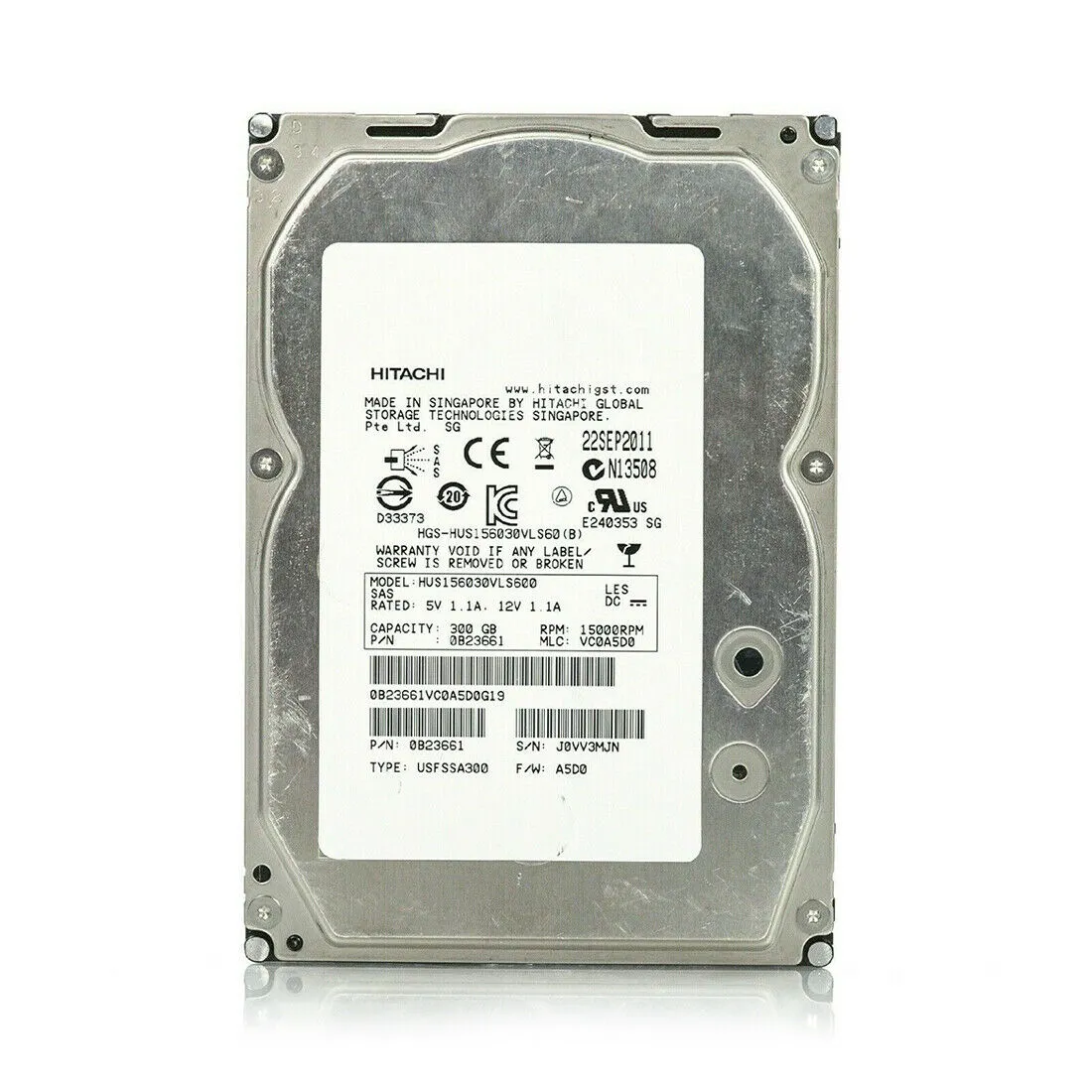 Hitachi (SAS) 15K600 3.5" Server Hard Drive 300GB 15k 0B23661 HUS156030VLS600