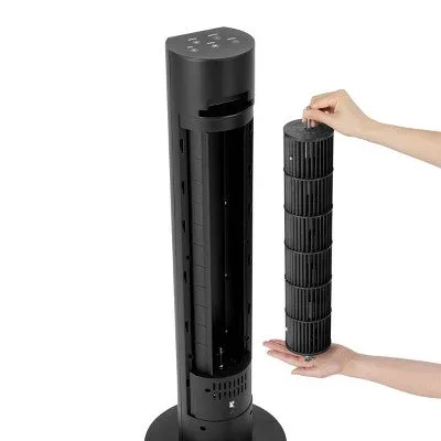 Holmes 36" CleanBreeze Oscillating 6-Speed Digital Tower Fan with Remote Control Black