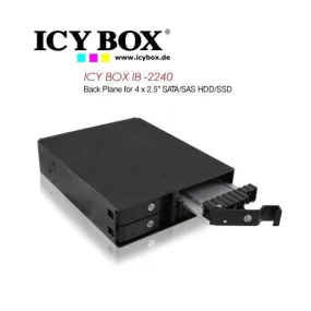 ICY BOX Backplane for 4x 2.5'' (6.35 cm) SATA / SAS HDDs or SSDs (IB-2240SSK)