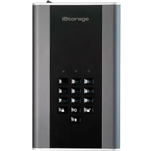 iStorage diskAshur DT2 2 TB Secure Encrypted Desktop Hard Drive | FIPS Level-3 | Password protected | Dust/Water Resistant. IS-DT2-256-2000-C-X