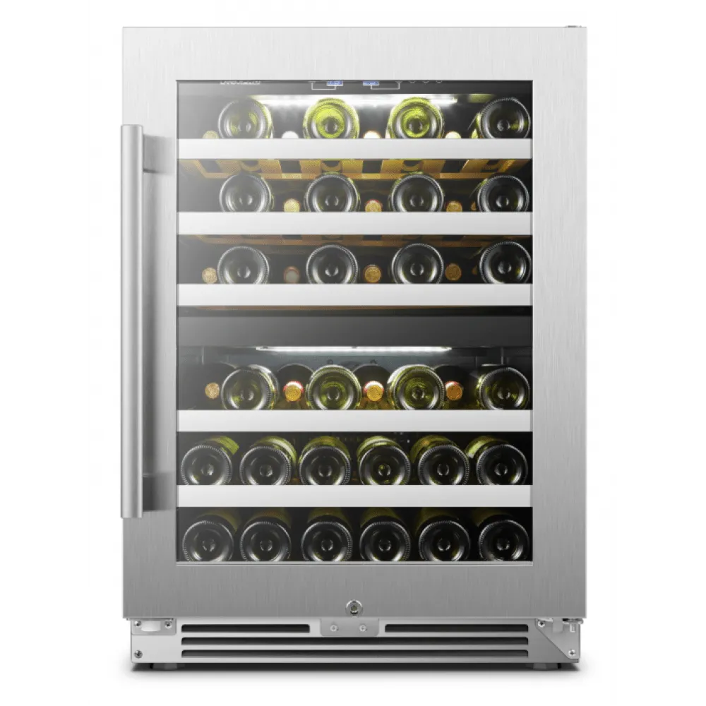 Lanbo Pro 44 Bottles Dual Zone Stainless Steel Wine Coolers LP54D