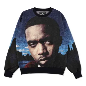 NAS GRAPHIC CREW NECK SWEAT / BLUE