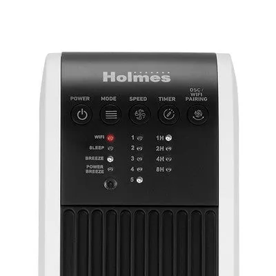 New - Holmes 40" Oscillating Wi-Fi connect Designer Series Tower Fan