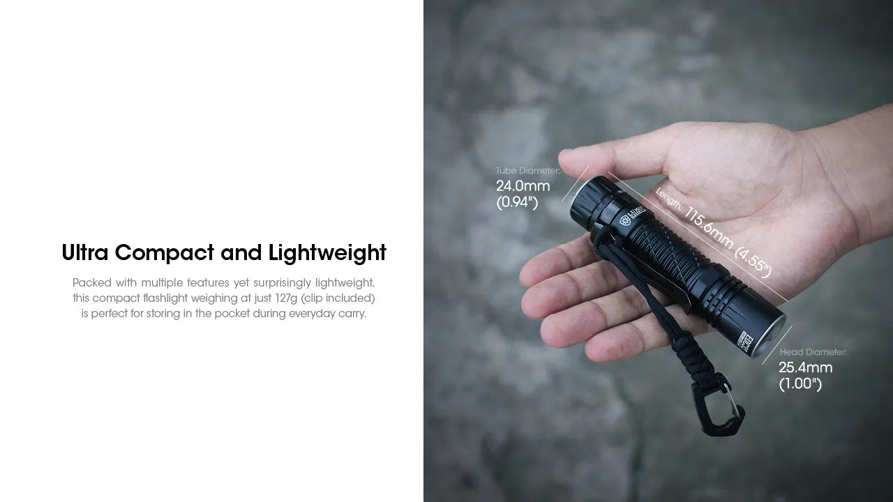 NITECORE EDC33 USB-C rechargeable Tactical  EDC flashlight