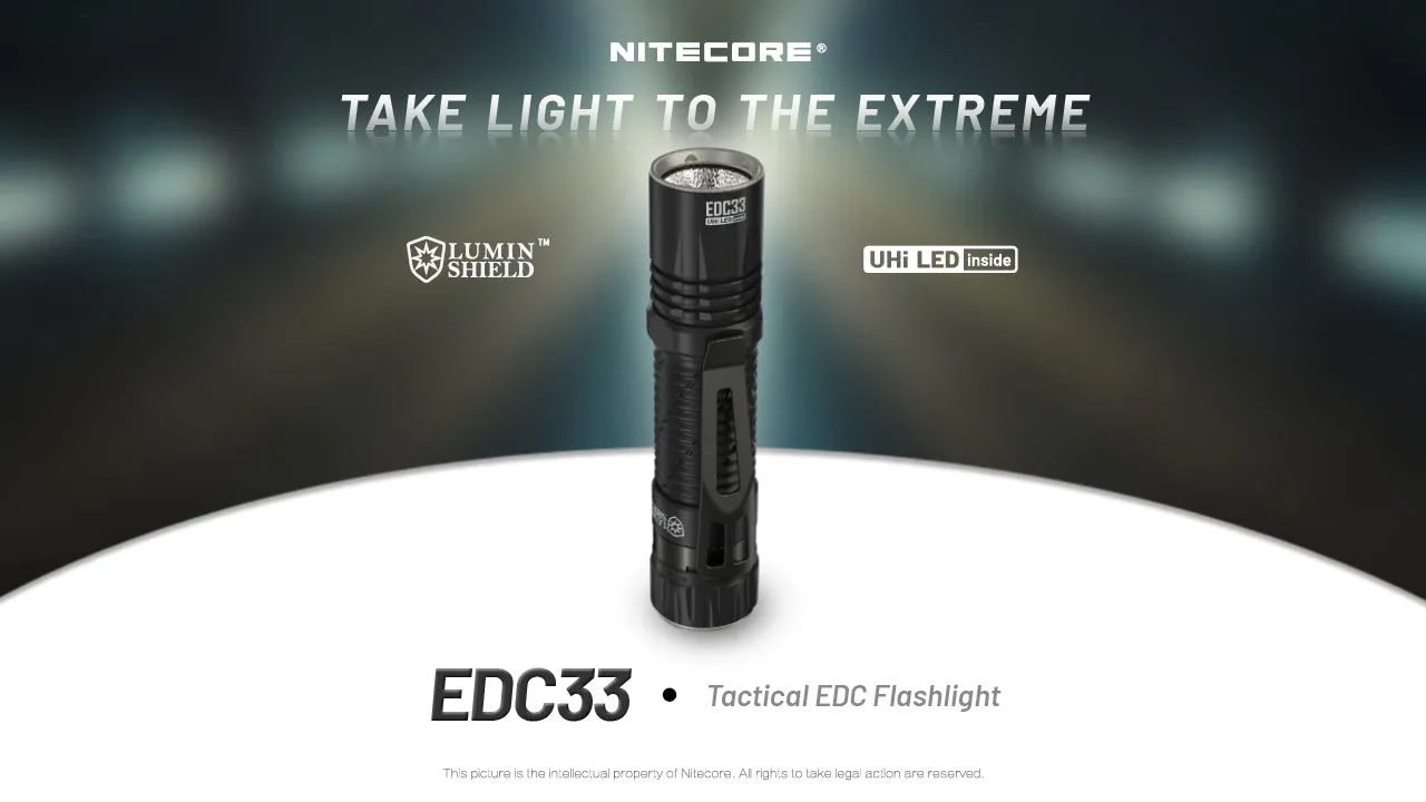 NITECORE EDC33 USB-C rechargeable Tactical  EDC flashlight