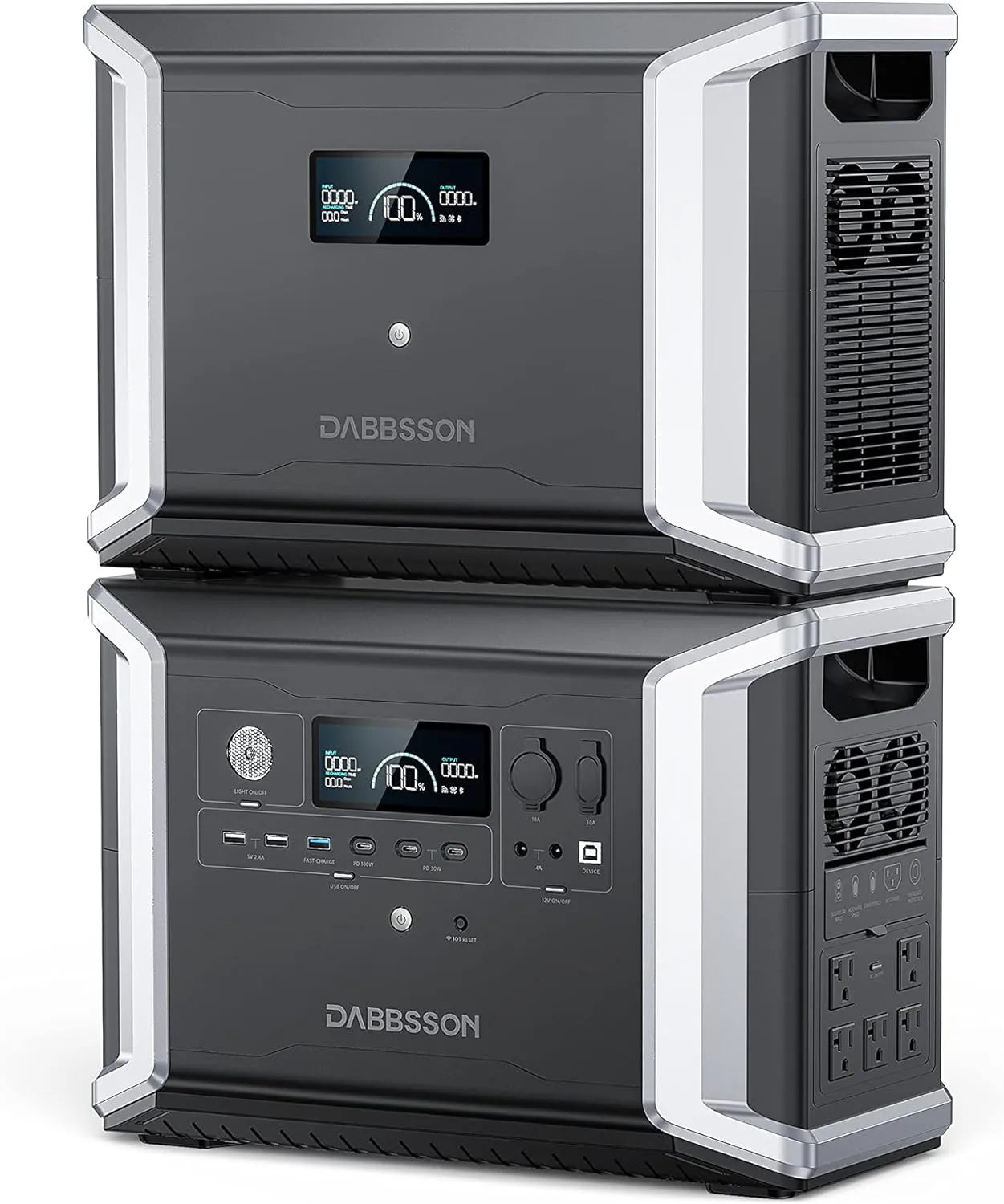 Portable Power Station, Battery Backup with 5 AC Outlets, Max 8330Wh, Ideal for Camping, Home, and RV Use