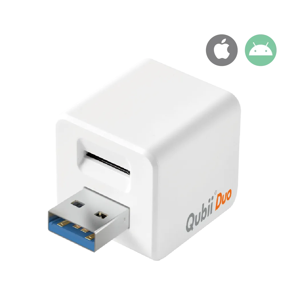 Qubii Duo : Ultra Fast Advanced Auto-Backup Device (Compatible with iOS & Android)