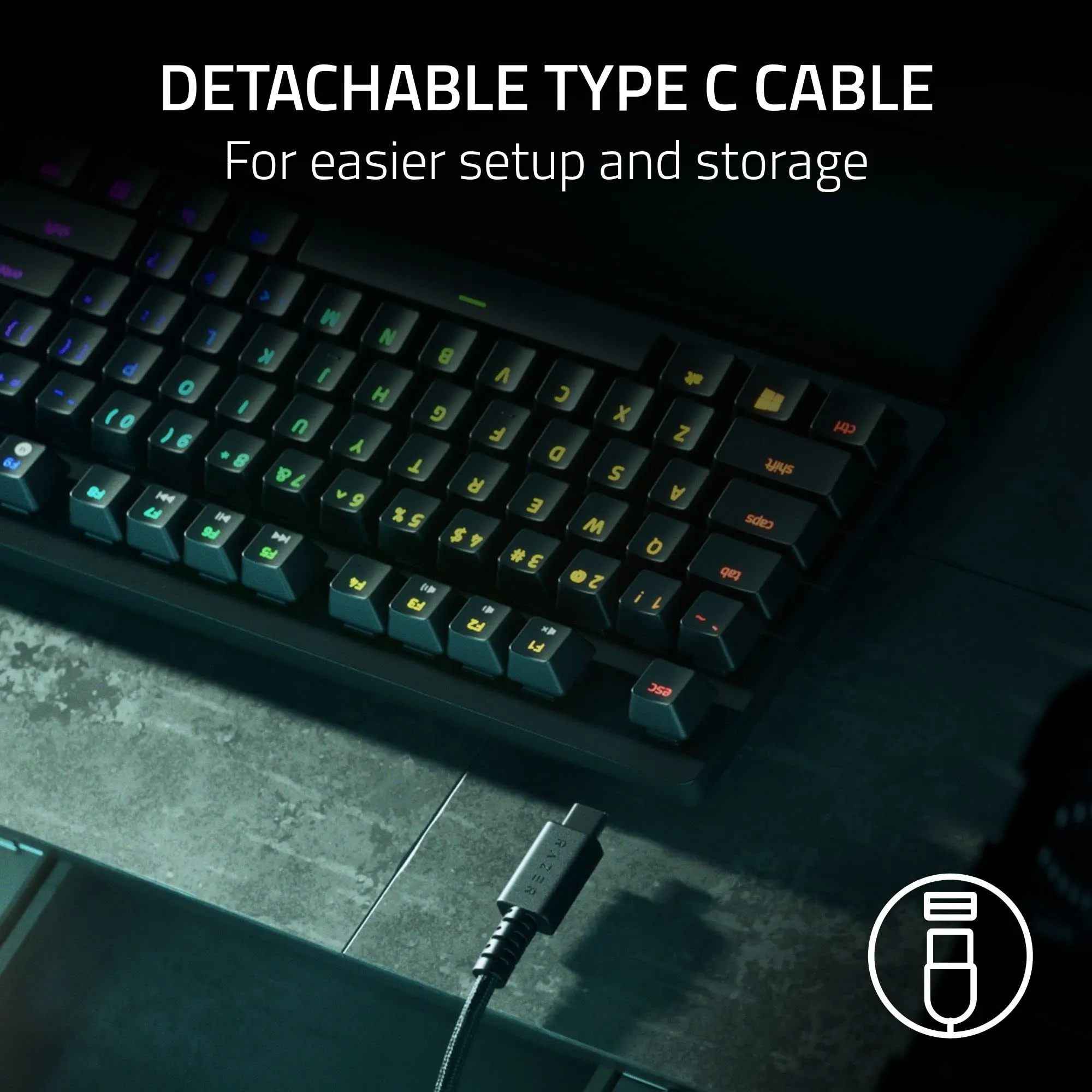 Razer Huntsman V2 Optical Gaming Keyboard: Fastest Linear Optical Switches Gen-2 w/ Sound Dampeners & 8000Hz Polling Rate - Doubleshot PBT Keycaps - Dedicated Media Keys & Dial - Ergonomic Wrist Rest