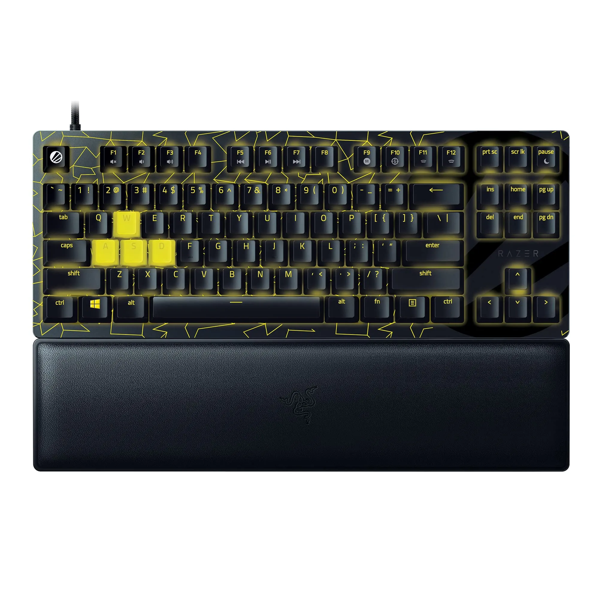 Razer Huntsman V2 Optical Gaming Keyboard: Fastest Linear Optical Switches Gen-2 w/ Sound Dampeners & 8000Hz Polling Rate - Doubleshot PBT Keycaps - Dedicated Media Keys & Dial - Ergonomic Wrist Rest