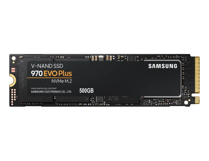 Samsung 500GB 970 EVO PLUS M.2 NVMe SSD, M.2 2280, PCIe, V-NAND, R/W 3500/3200 MB/s