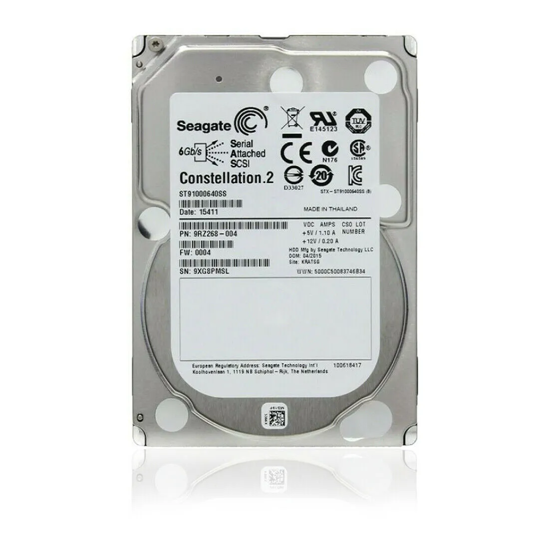 Seagate Constellations2 (SAS) 1TB 2.5" Hard Drive 7200rpm 6Gb/s, ST91000640SS